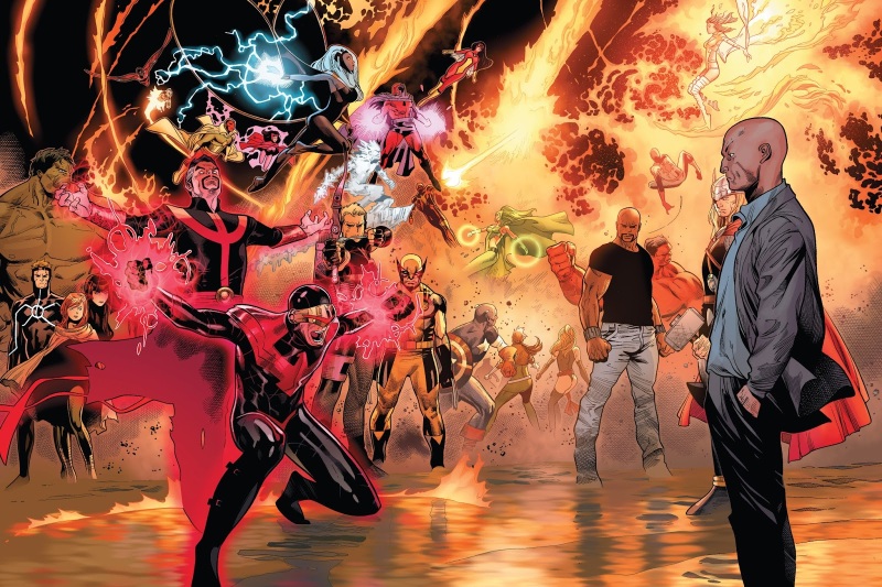 La  viñeta póster: ‘Avengers vs. X-Men’, el ‘blockbuster’ corporativo más hipertrófico y divertido